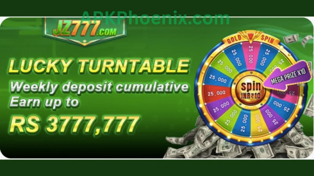 JZ777 Game App lucky wheel bonuses of game for new game users