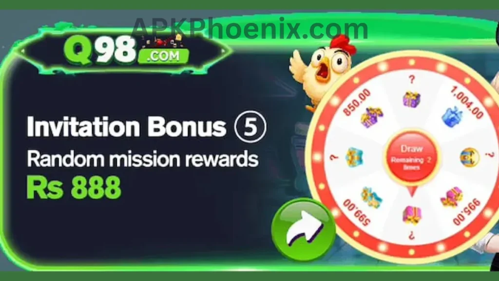 Q98 Game APK invitational bonuses of game for new users