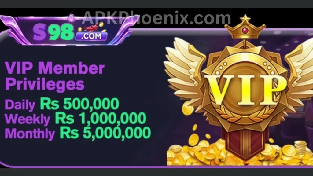 S98 Game App VIP member bonuses of game for new users