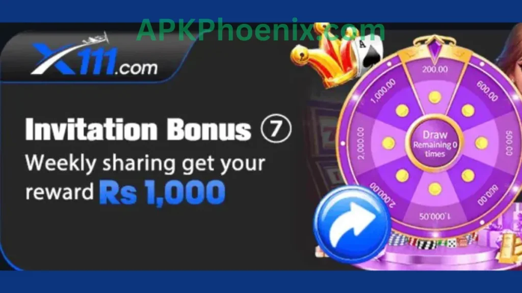 X111 Game APK invitational bonuses of game for new users